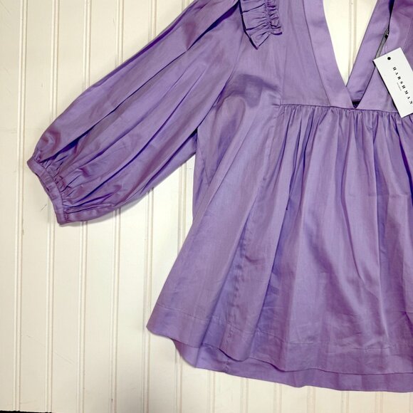 NWT Harshman Lilac Cheryl Blouse Size Small - Picture 5 of 8